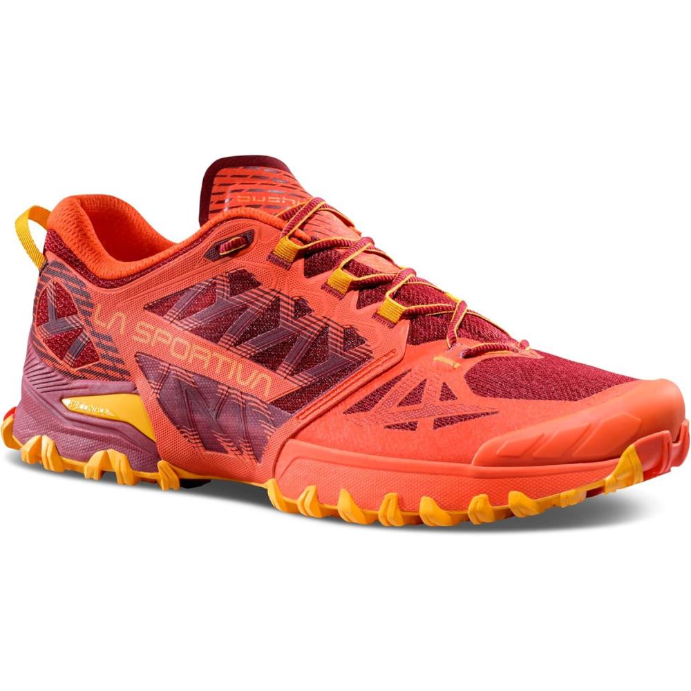 imageLa Sportiva Mens Bushido III Performance MountainTrail Running ShoesCherry TomatoSangria