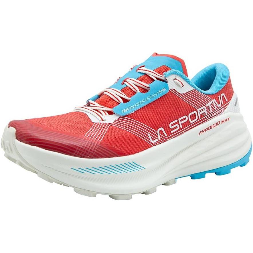 imageLa Sportiva Womens Prodigio Max UltraDistance Trail Running ShoeHibiscusMalibu Blue