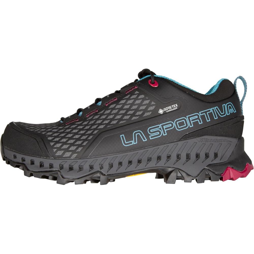 imageLa Sportiva Womens Spire GTX Waterproof Hiking ShoesBlackTopaz