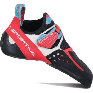 La Sportiva Womens Solution Comp Rock Climbing Shoes(Hibiscus/Malibu Blue 2)