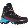 La Sportiva Womens Aequilibrium ST GTX Mountaineering/Hiking Boots(Black/Hibiscus)