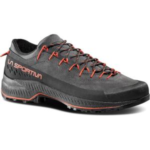 La Sportiva Men’s TX4 EVO Leather Technical Approach/Hiking Shoes, Carbon/Cherry Tomato, 12