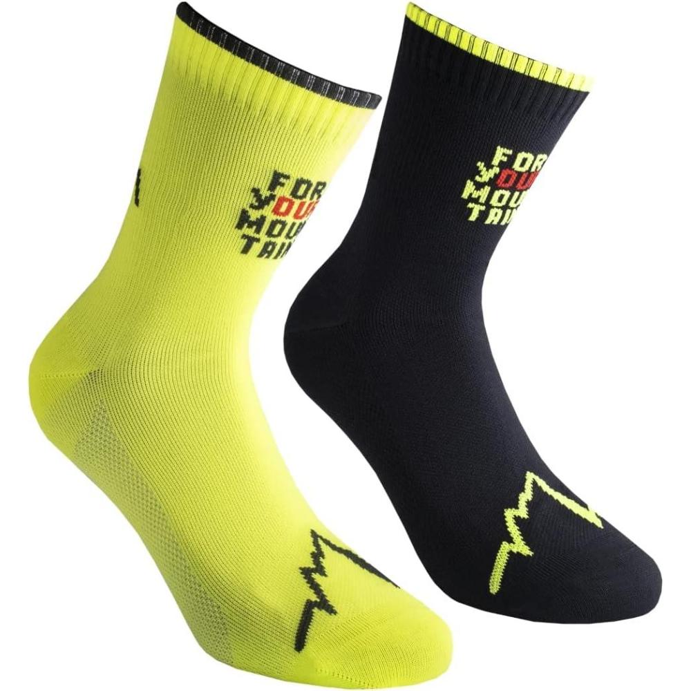 imageLA SPORTIVA For Your Unisex Mountain SocksBlackNeon 999720
