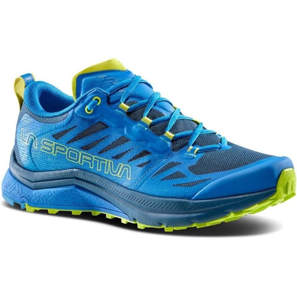 imageLa Sportiva Mens Jackal II  Cushioned Trail Running ShoeMulticoloured Electric Blue Lime Punch