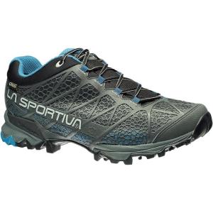La Sportiva Men’s Primer Low GTX Hiking Shoe, Carbon/Blue, 40.5 M EU