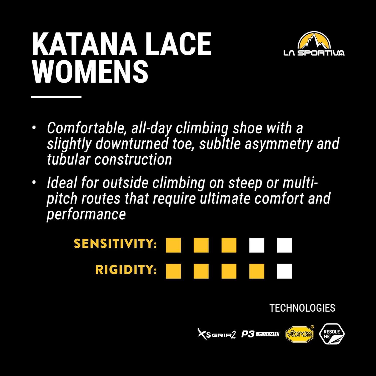 imageLa Sportiva Womens Katana Lace Rock Climbing Shoes 2024WhiteBlack