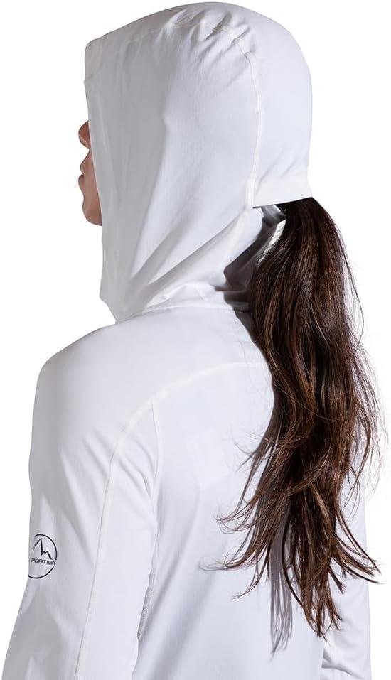 imageLa Sportiva Cloud Shadow Sun Hoody Womens Tech Shirt Lightweight Breathable Moisture Wicking Hiking Trail RunningChalkOnyx