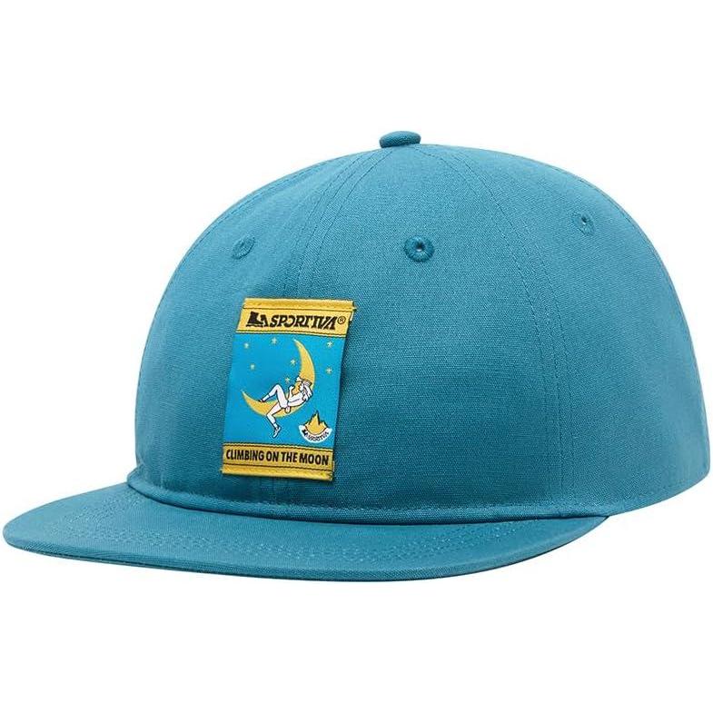 imageLa Sportiva Climbing On The Moon 5Panel Hat Lightweight Flat Brim Adjustable Fit Climbing Hiking TravelLake