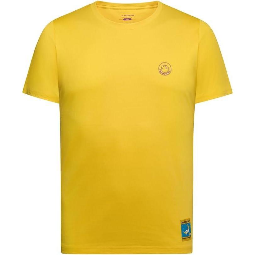 imageLa Sportiva Climbing On The Moon Mens Graphic TShirt Breathable Comfortable Lightweight Climbing Hiking TravelGialloViola