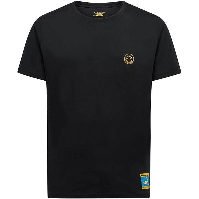 imageLa Sportiva Climbing On The Moon Mens Graphic TShirt  Breathable Comfortable Lightweight  Climbing Hiking TravelNeroGiallo