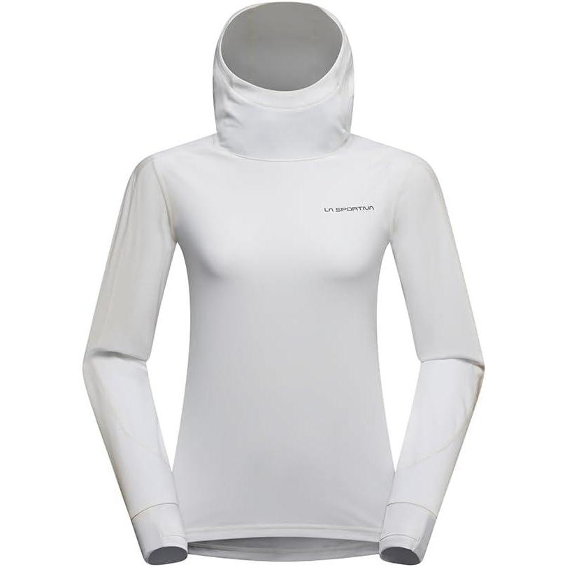 imageLa Sportiva Cloud Shadow Sun Hoody Womens Tech Shirt Lightweight Breathable Moisture Wicking Hiking Trail RunningChalkOnyx