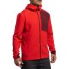 La Sportiva Descender Storm Men’s Softshell Full-Zip Jacket — Wind-Resistant, Breathable — Climbing, Ski Touring, Hiking(Mountain Red/Redwood)