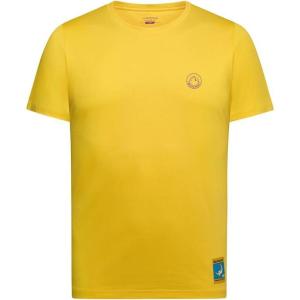 La Sportiva Climbing On The Moon Men’s Graphic T-Shirt — Breathable, Comfortable, Lightweight — Climbing, Hiking, Travel(Giallo/Viola)