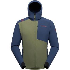 La Sportiva Descender Storm Men’s Softshell Full-Zip Jacket — Wind-Resistant, Breathable — Climbing, Ski Touring, Hiking(Cypress/Night Sky)