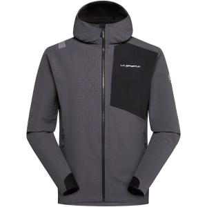 La Sportiva Descender Storm Men’s Softshell Full-Zip Jacket — Wind-Resistant, Breathable — Climbing, Ski Touring, Hiking(Onyx/Chalk)