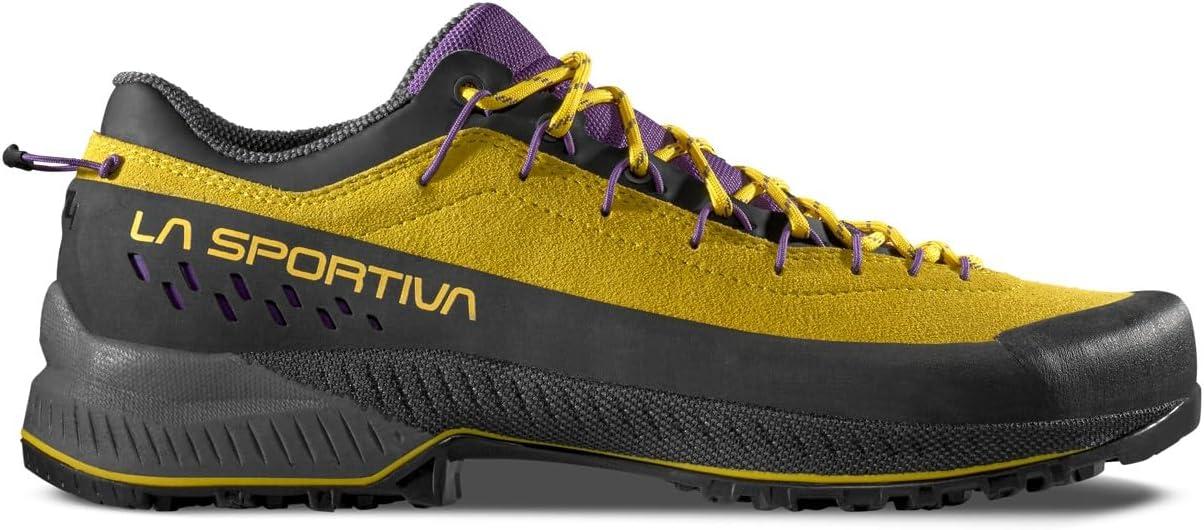 imageLa Sportiva Mens TX4 EVO Leather Technical ApproachHiking Shoes YellowPurple US 9 EU Equivalent 42