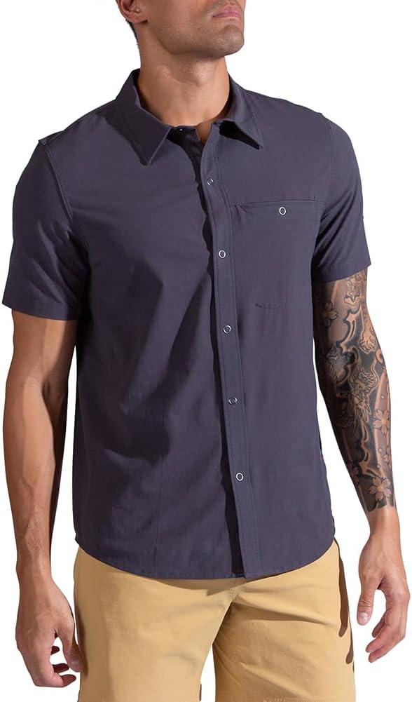 imageLa Sportiva Superfly Mens ButtonUp Shirt Lightweight QuickDry Breathable Fabric Relaxed Fit Hiking Trekking Travel Onyx XLarge