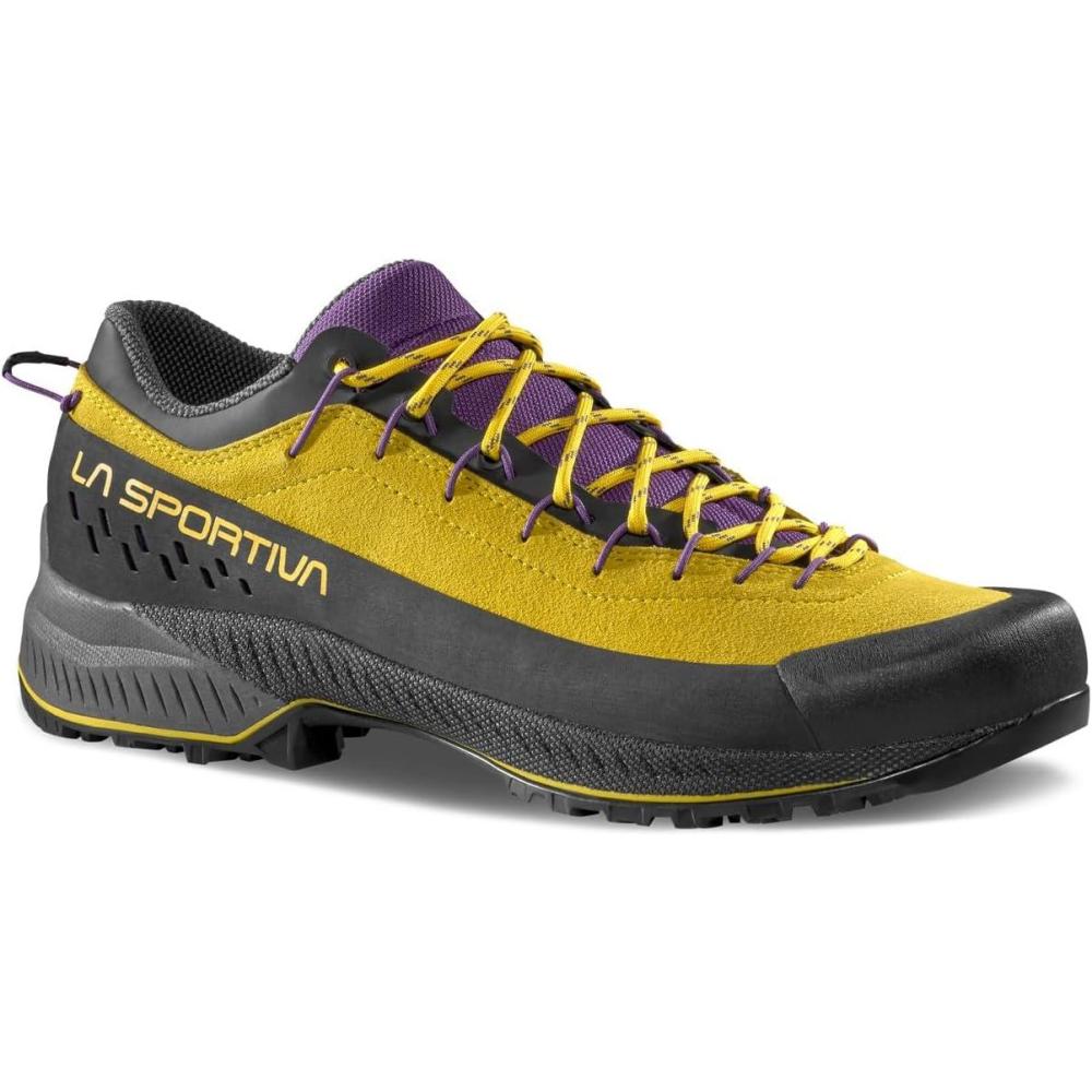 imageLa Sportiva Mens TX4 EVO Leather Technical ApproachHiking Shoes YellowPurple US 9 EU Equivalent 42