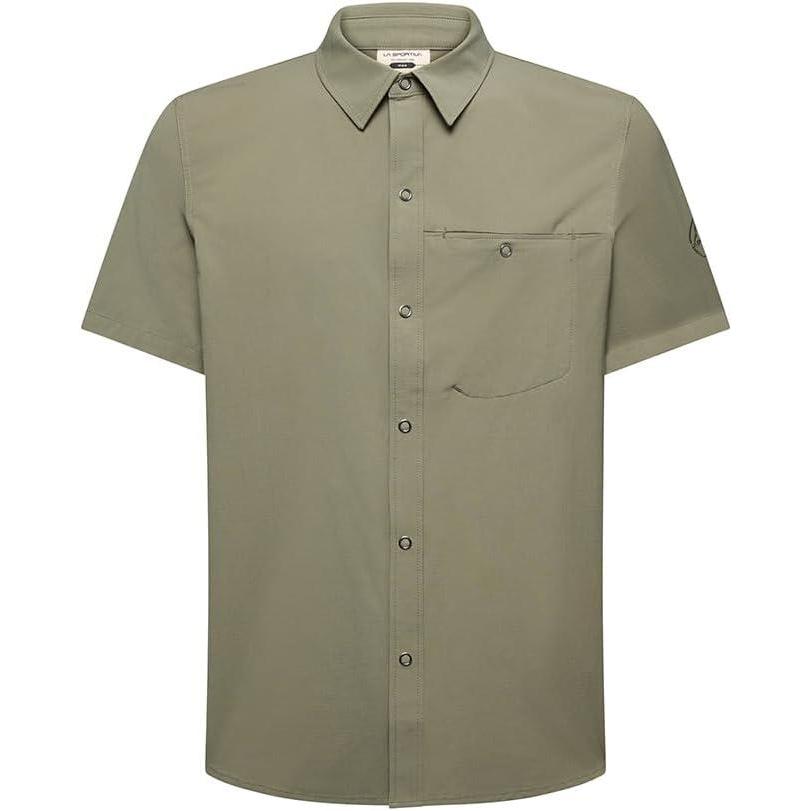 imageLa Sportiva Superfly Mens ButtonUp Shirt Lightweight QuickDry Breathable Fabric Relaxed Fit Hiking Trekking Travel Cypress Large