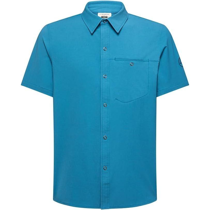 imageLa Sportiva Superfly Mens ButtonUp Shirt Lightweight QuickDry Breathable Fabric Relaxed Fit Hiking Trekking Travel Lake XLarge