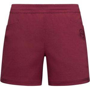 La Sportiva Gambit Women’s Climbing Shorts — Lightweight, Stretch Fabric, Flexible Movement — Climbing, Hiking, Trekking(Redwood)