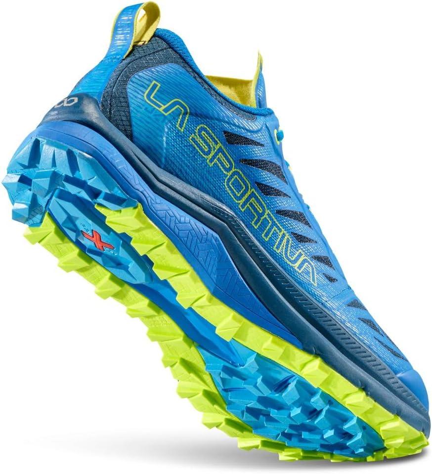 imageLa Sportiva Mens Jackal II Cushioned Trail Running ShoeElectric Blue Lime Punch