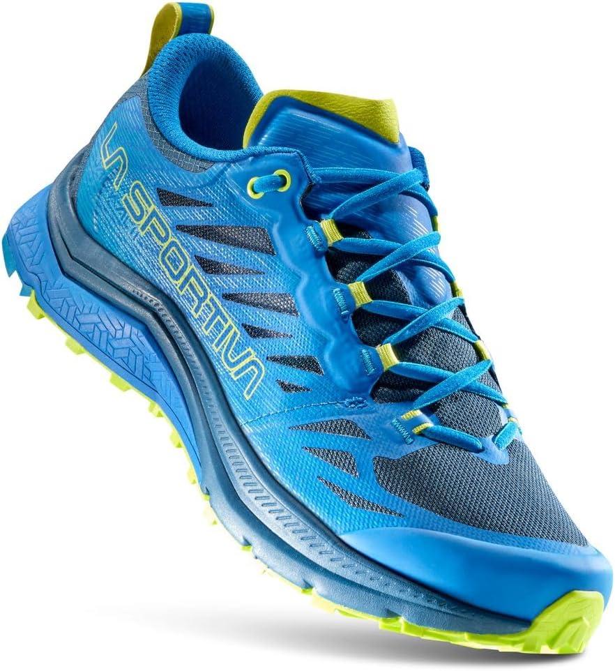 imageLa Sportiva Mens Jackal II Cushioned Trail Running ShoeElectric Blue Lime Punch