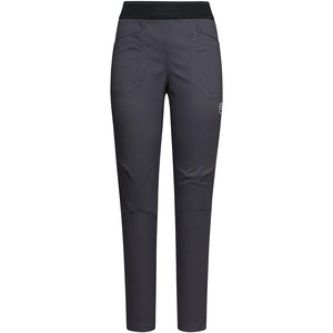 La Sportiva Roots Women’s Climbing Pants — Durable, Stretch Fabric, Harness Ready, Fitted — Bouldering, Gym, Travel(Onyx/Chalk)