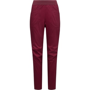 La Sportiva Roots Women’s Climbing Pants — Durable, Stretch Fabric, Harness Ready, Fitted — Bouldering, Gym, Travel(Redwood)