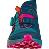 La Sportiva Womens Cyklon Trail Running Shoes w/BOA Lace System(Storm Blue/Cherry Tomato)