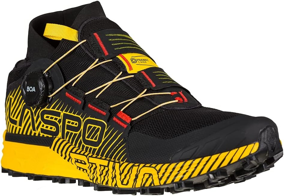 image:imageLa Sportiva Mens Cyklon Trail Running Shoes wBOA Lacing System BlackYellow 65