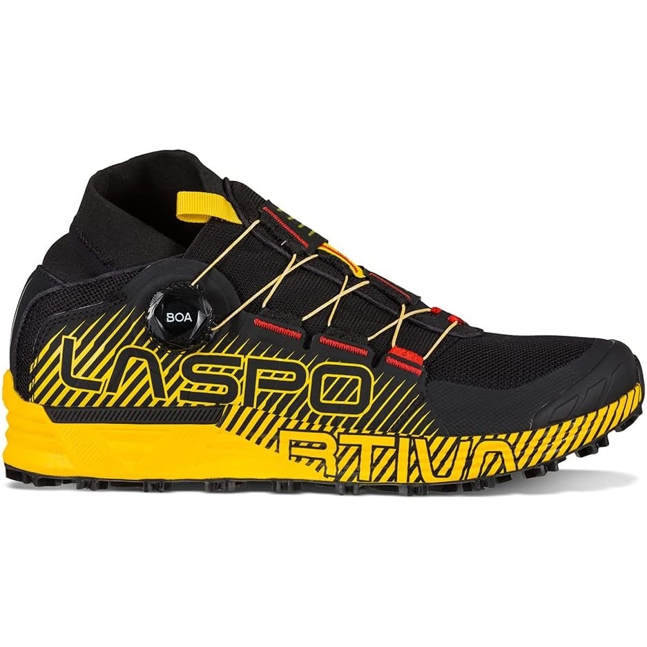 image:imageLa Sportiva Mens Cyklon Trail Running Shoes wBOA Lacing System BlackYellow 65