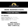 La Sportiva Mens Bushido III GTX Running Shoe | EU equivalent size 38 Waterproof Trail Running(Black/Flame)