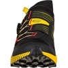 La Sportiva Mens Cyklon Trail Running Shoes w/BOA Lacing System, Black/Yellow, 6.5