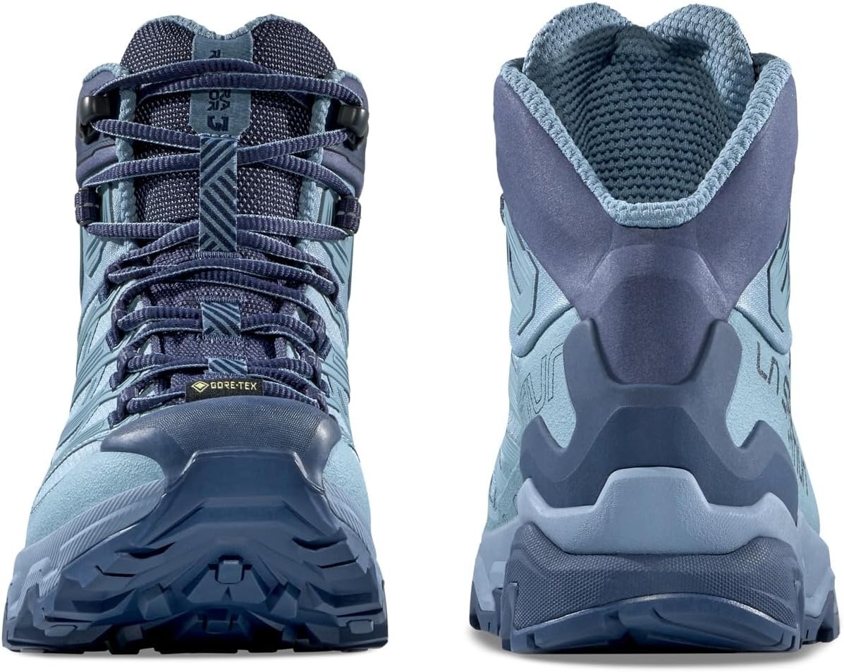 image:imageLa Sportiva Womens Ultra Raptor 3 Mid GTX Boot Fast and Light Hiking Boot Waterproof GoreTex Protection amp Breathable AllTerrain Grip amp Ankle SupportLimestoneNight Sky