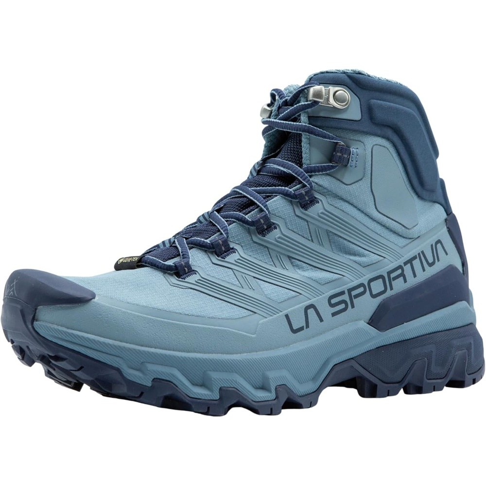 image:imageLa Sportiva Womens Ultra Raptor 3 Mid GTX Boot Fast and Light Hiking Boot Waterproof GoreTex Protection amp Breathable AllTerrain Grip amp Ankle SupportLimestoneNight Sky