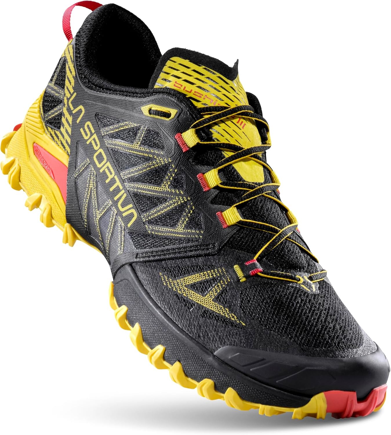 image:imageLa Sportiva Mens Bushido III Running Shoes Performance MountainTrail RunningBlackYellow