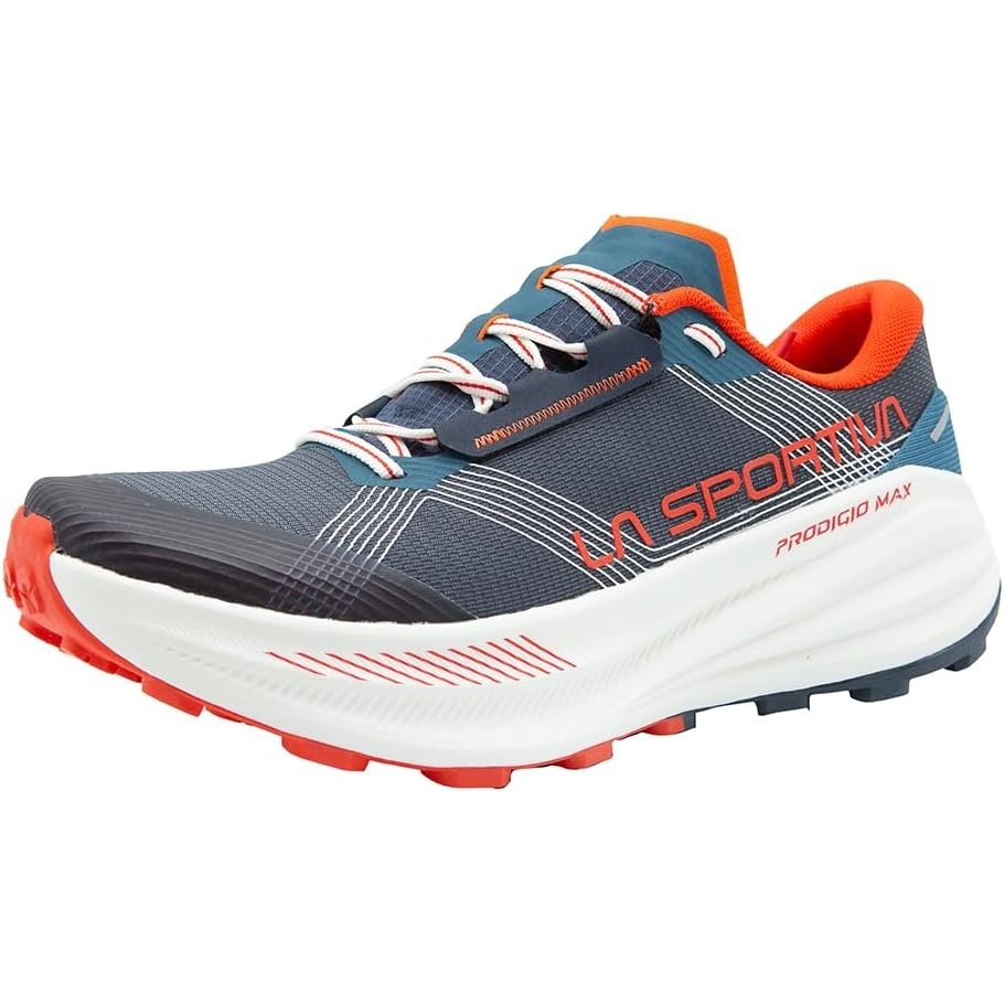image:imageLa Sportiva Mens Prodigio Max Running Shoe  UltraCushioning Trail RunningNight SkyMountain Red