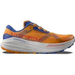 La Sportiva Mens Prodigio Max Running Shoe | Ultra-Cushioning Trail Running(Apricot/Cobalt Blue)