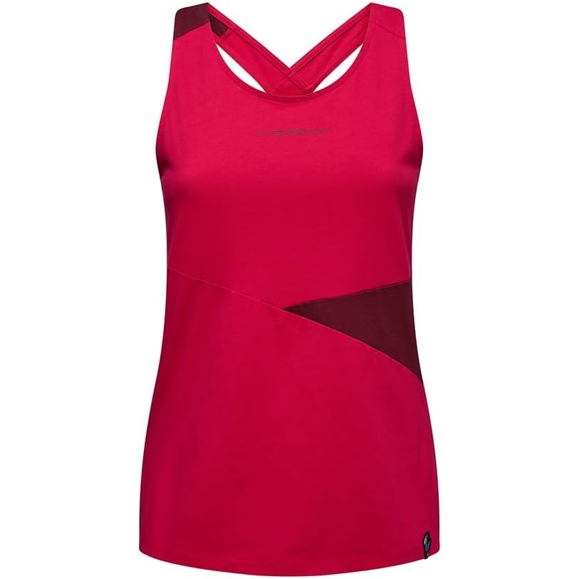 image:imageLa Sportiva Twist Tank Womens Shirt Soft Cotton Blend Lightweight Breathable Loose Fit Climbing Training RunningAzaleaRedwood