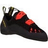 La Sportiva Mens Tarantula Rock Climbing Shoes | Introductory Indoor/Outdoor Shoe, Premium Comfort, Higher Volume, Easy On/Off, Hook & Loop Closure(Black/Poppy)