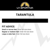 La Sportiva Mens Tarantula Rock Climbing Shoes | Introductory Indoor/Outdoor Shoe, Premium Comfort, Higher Volume, Easy On/Off, Hook & Loop Closure(Black/Poppy)