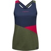 La Sportiva Twist Tank Women’s Shirt — Soft Cotton Blend, Lightweight, Breathable, Loose Fit — Climbing, Training, Running(Cypress/Night Sky)