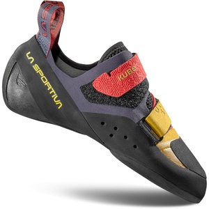 La Sportiva Mens Kubo Rock Climbing Shoes | Progressive Climber, Versatile, Performance, & All-Day Comfort for a One-Shoe Quiver(Savana/Mountain Red)