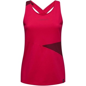 La Sportiva Twist Tank Women’s Shirt — Soft Cotton Blend, Lightweight, Breathable, Loose Fit — Climbing, Training, Running(Azalea/Redwood)