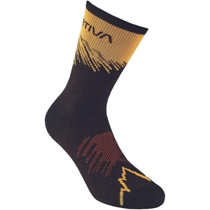 LA SPORTIVA Sky Socks Black/Yellow Unisex Socks(Black / Yellow)