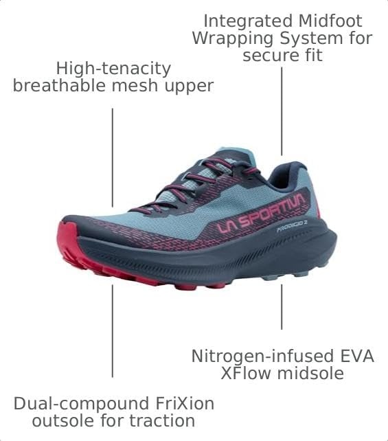 image:imageLa Sportiva Womens Prodigio 2 Running ShoeLimestoneAzalea